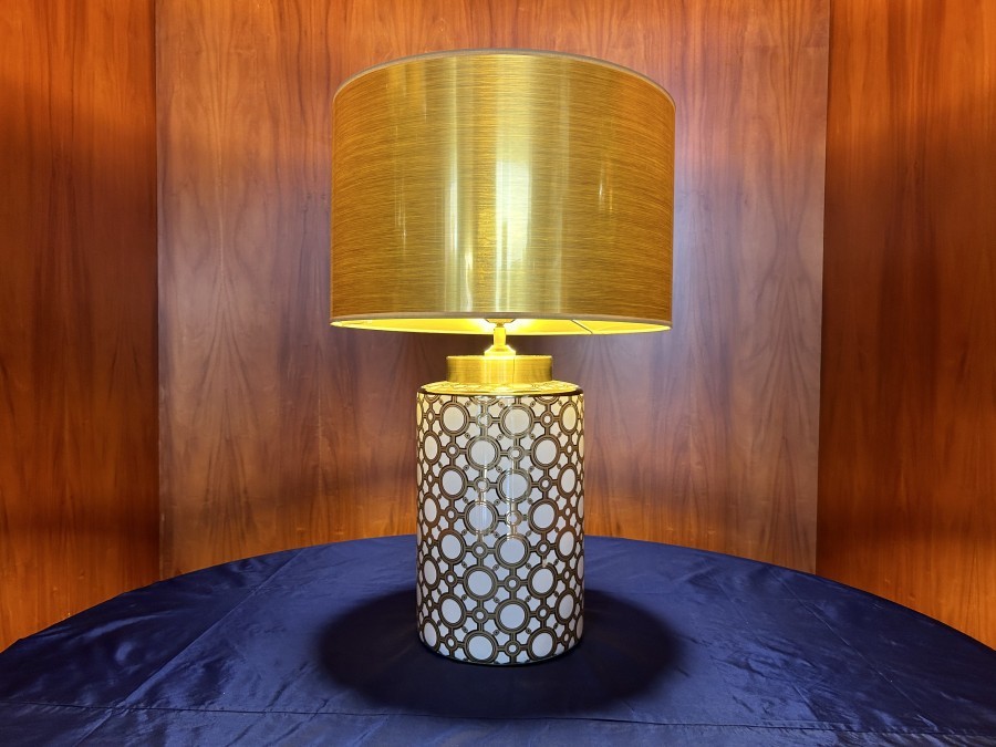 Lampada da tavolo Produzione Artigianale Lume da tavolo in porcellana con oro