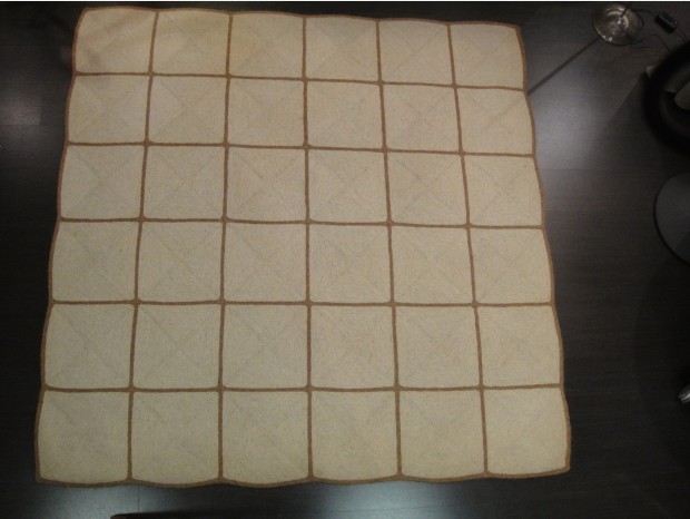 Tappeto Produzione Artigianale Brown Squared Carpet