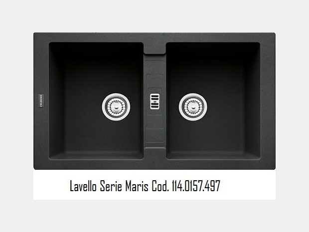 Lavello Franke Serie Maris – MRG 620 - Nero - Due vasche senza gocciolatoio